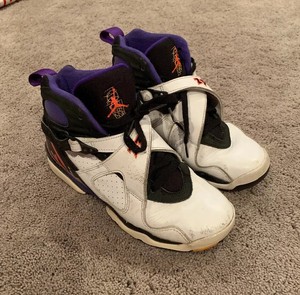 jordan 8 white yellow purple