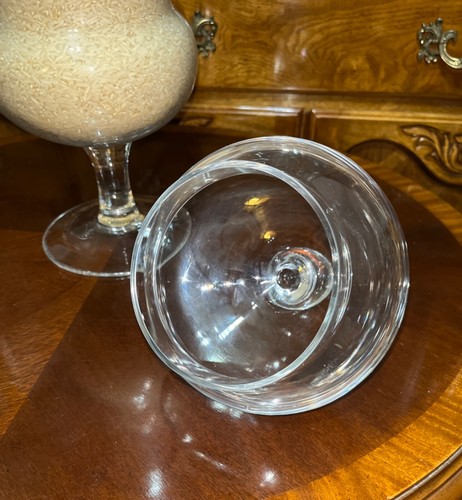 XLarge 21.75" Lidded Footed Apothecary / Legume Jar Hand Blown Italian Art Glass - Picture 8 of 19