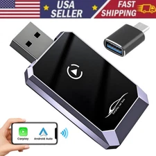 Wireless Carplay Android Auto Adapter 2 in 1 Mini Box Plug&Play Wireless Dongle·