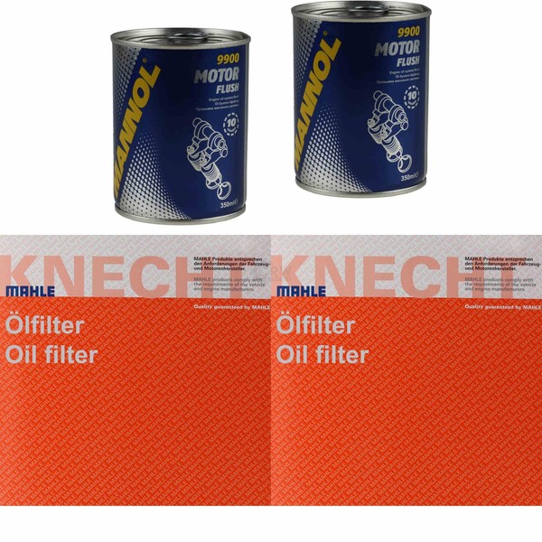 2X Original Mahle / Knecht ÖLfilter OX 825D + 2X SCT Motor Flush MotorspüLung-image