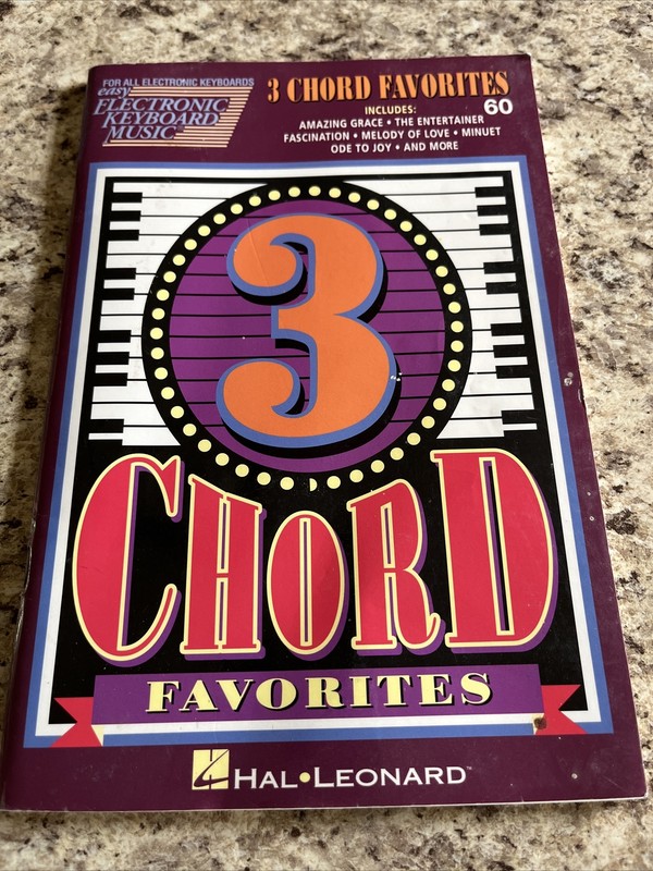 3 Cord Favorites Electronic Keyboard Music Book