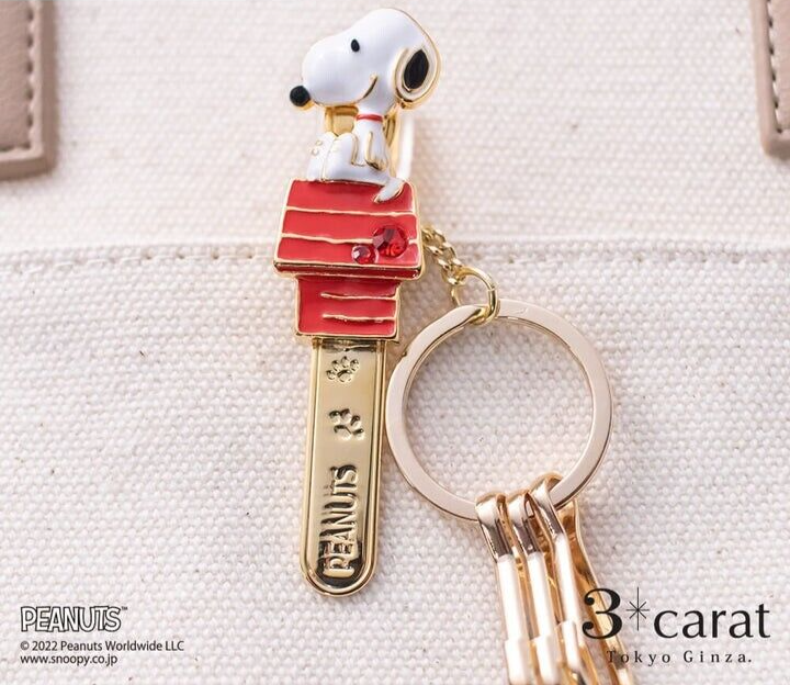 SNOOPY - SNOOPY BENDABLE KEYCHAIN vintage スヌーピー Peanuts Snoopy Bag Key Clip Snoopy House Handmade 3 carat