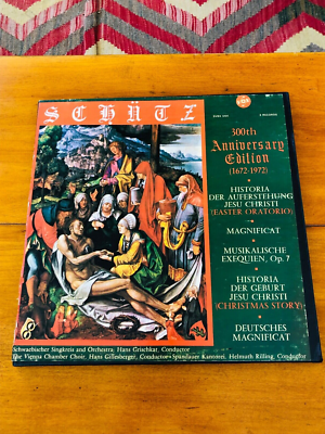Heinrich Schutz 300TH ANNIVERSARY EDITION 3 LPs EX+/EX Vox Boxed