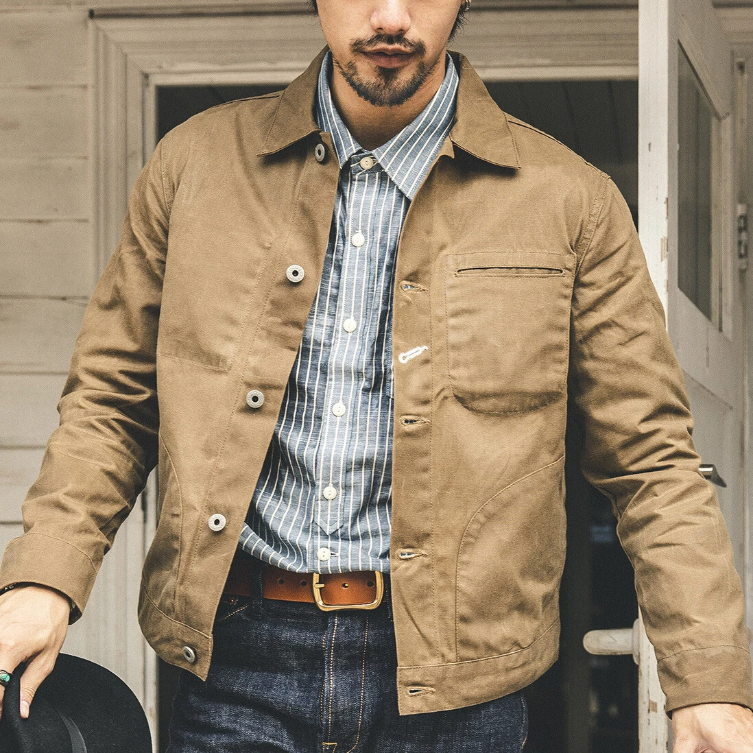 Waxed cotton cheap mens jacket