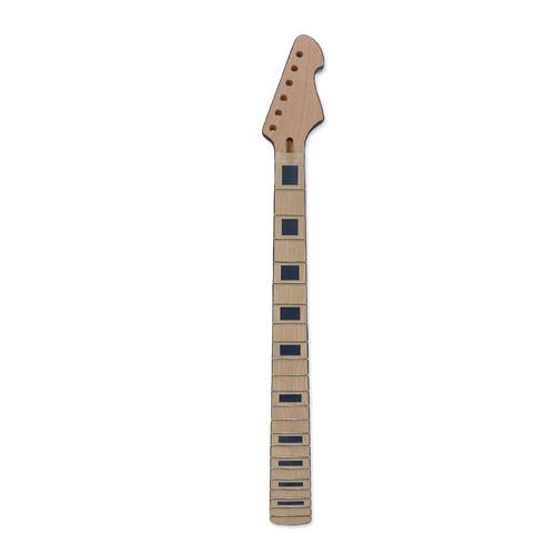 Cuello de guitarra eléctrica 22 trastes 25,5 pulgadas caoba negro incrustación encuadernación negra - Imagen 2 de 7