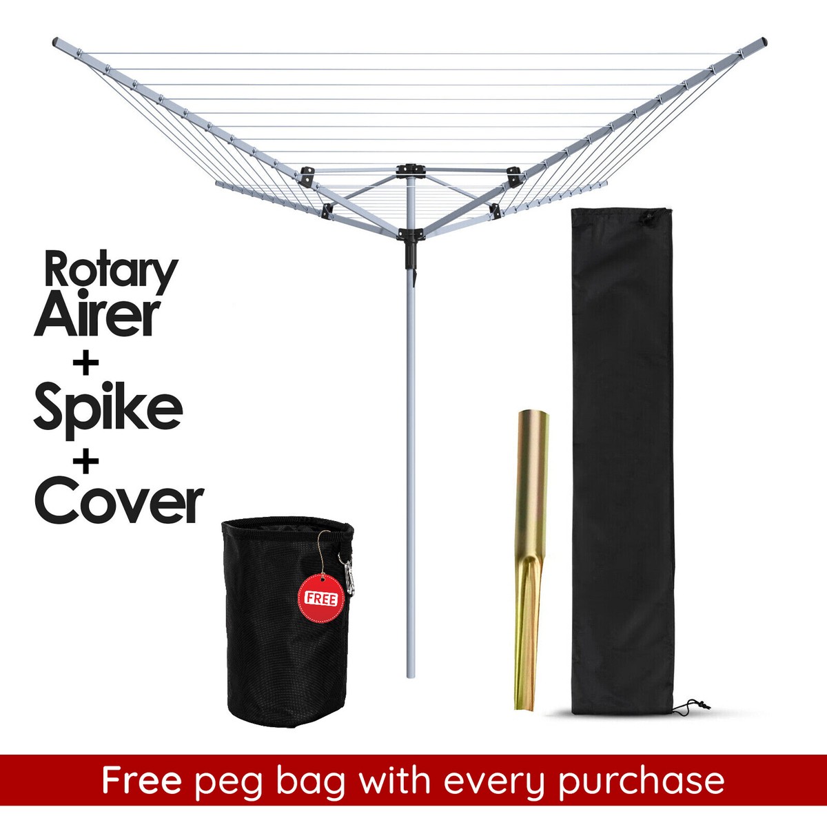 Freestanding Rotary Heavy Duty Rotary Clothes Dryer BONAFIDE 60M