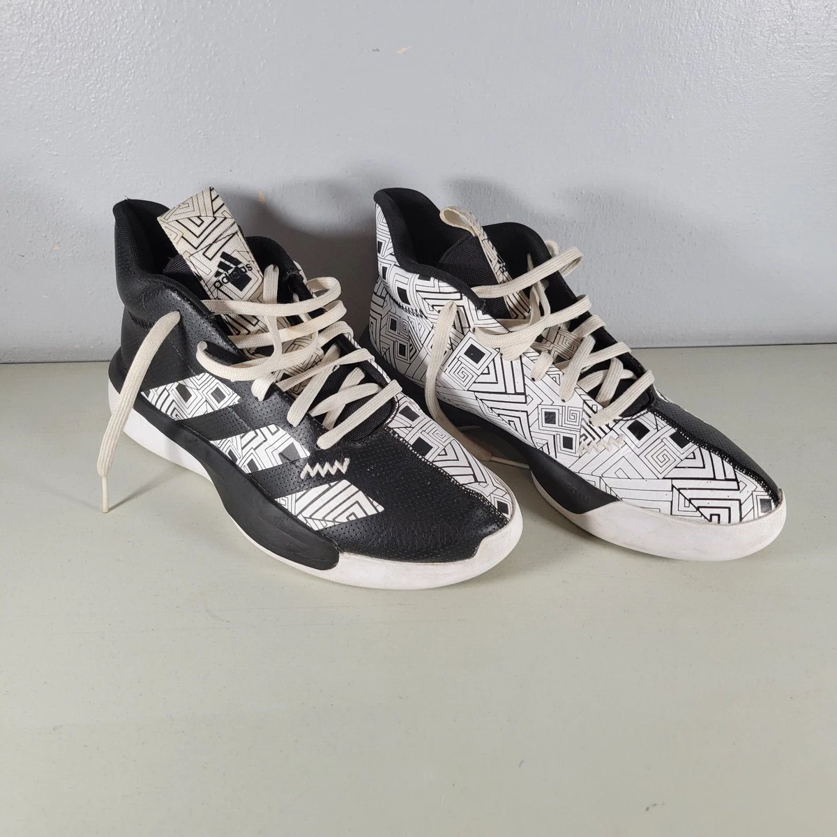 Adidas Pro Next 2019 Basketball Shoes - Unique Black White Menu0026#039;s Size  8.5 | eBay