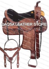 Western Leather Saddle Premium Quality With FREE Matching Set Eco Leather