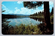 Postcard Montana Middle Thompson Lake Logan Park Campground Chrome Unpost  E145