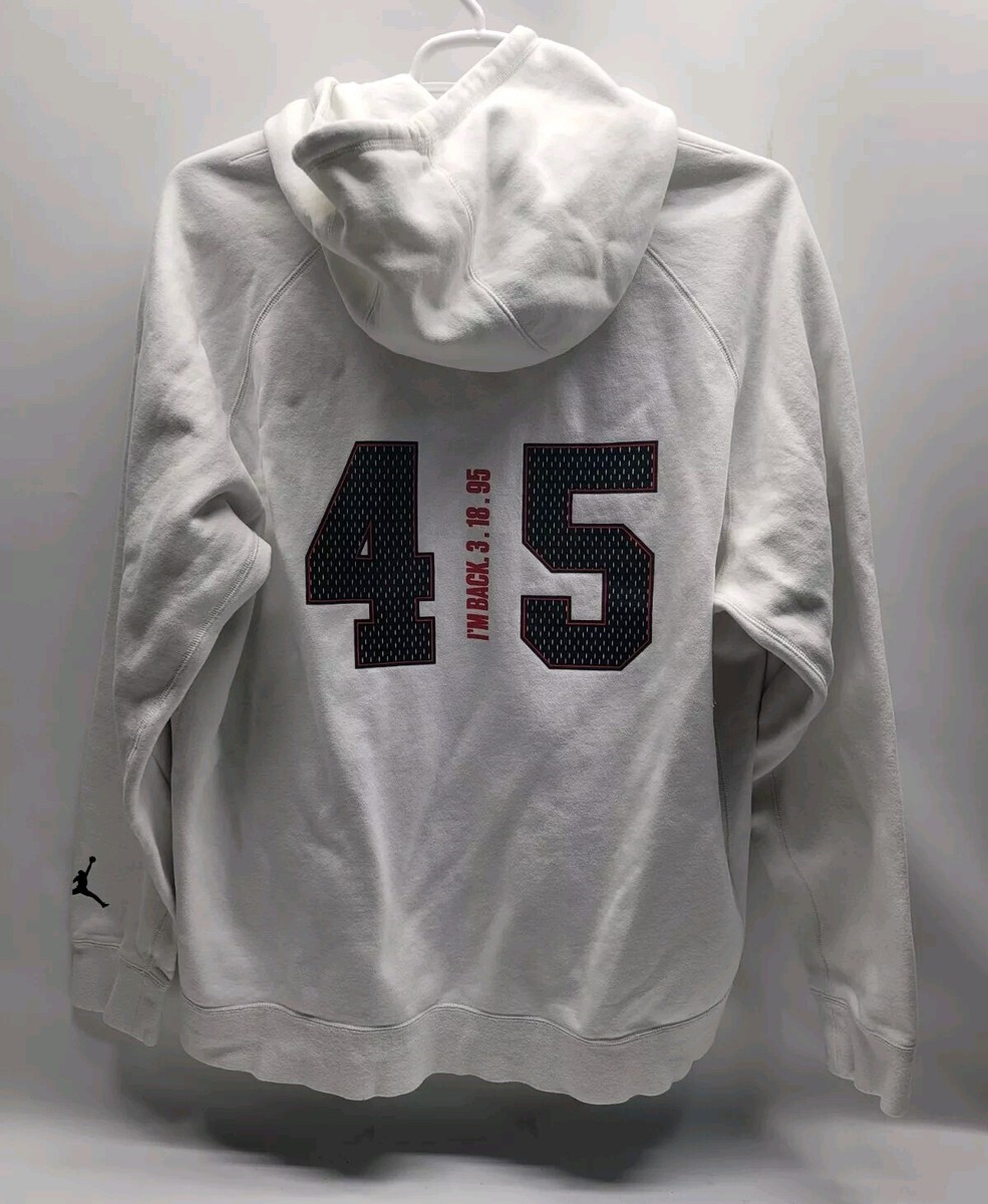 Vintage Air Jordan White Men's 3XL I'm Back 45 23 1995 Zip Vintage Air Jordan White Men's 3XL I'm Back 45 23 1995 Zip