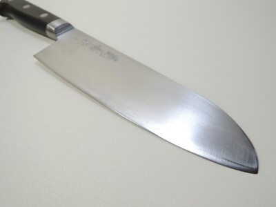 Japanese made Santoku kitchen knife Kikuhide 菊秀 作 V10