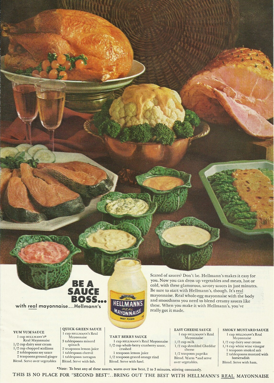1968 Hellmann's Mayonnaise vintage print ad 60's advertisement This