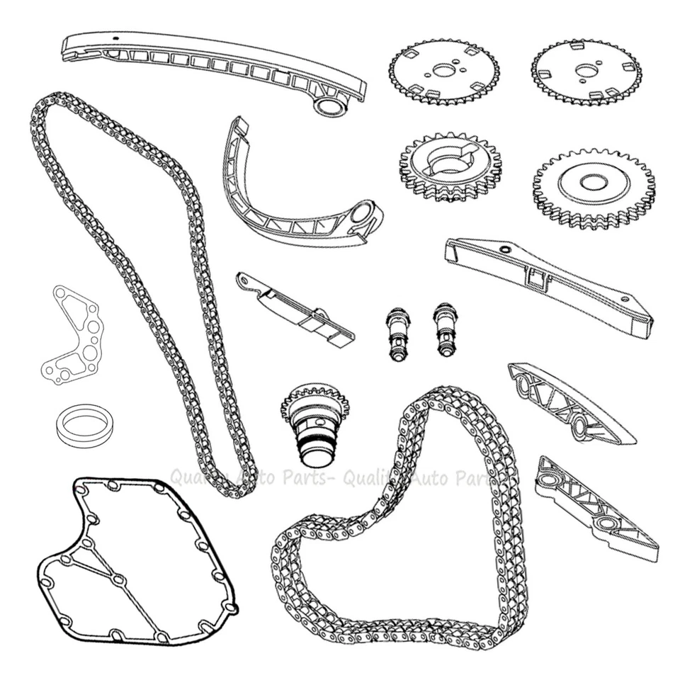Kit de herramientas de cadena de distribución para RAM ProMaster 1500 2500 3500 Base DS Diesel DOHC 3,0 L Foto 3 de 4