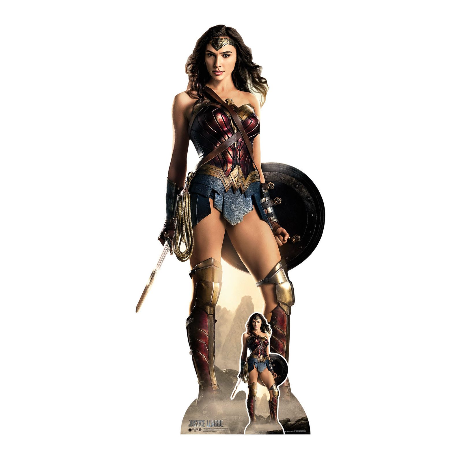 Wonder Woman Justice League Official Lifesize Cardboard Cutout with FREE Mini