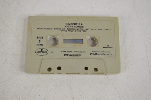 Cinderella - Night Songs Cassette Tape 1986 PolyGram 1980s Hair Metal Rock Pop - Imagen 2 de 6