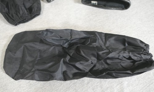 Black Men's Leather Winter Hunting Gloves Size L w Waterproof Mitten Covers - Picture 7 of 17