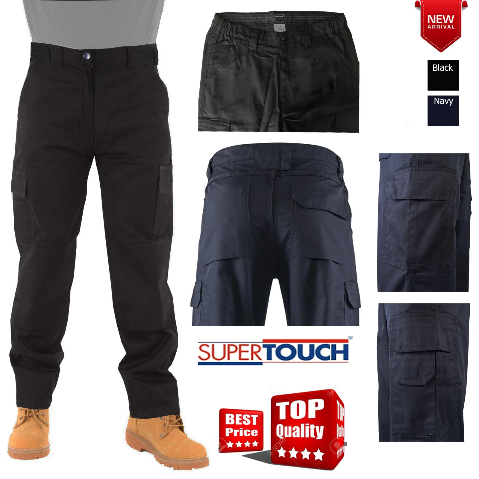 New Mens Work Wear Trousers Combat Cargo Pants Knee Pad Pockets Casual Bottoms
Opens in a new window