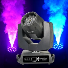 1800W Moving Head Fog Smoke Machine LED RGBW Wash Light DMX for Stage Disco Club