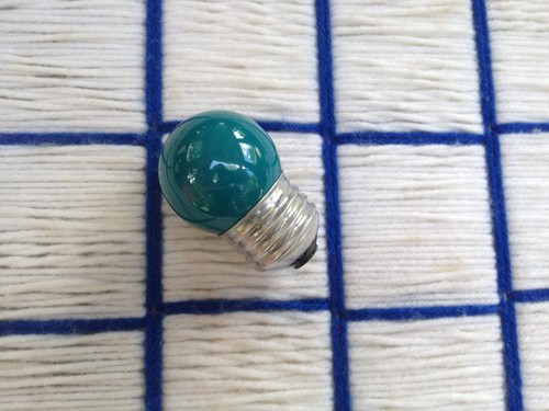 new GE mint VINTAGE GREEN 7 &1/2 WATT S11 night LIGHT BULB 7.5s11 sign 11880 nos - Picture 2 of 4