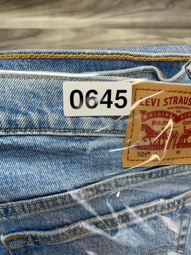 Jeans Levi's 501 uomo taglia 32x28 gamba dritta bottoni fly denim blu jeans - Foto 11 di 11