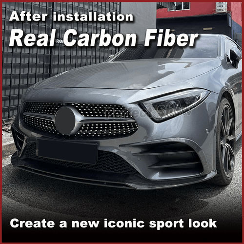 Divisor de aletas delanteras de carbono Canards se adapta a Mercedes C257 CLS400 550 2018-21 - Imagen 3 de 11