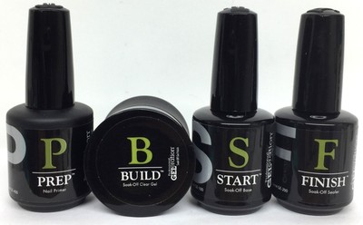 JESSICA GELERATION Soak-off Gel Polish - PREP +BUILD+ START +FINISH  0.5oz