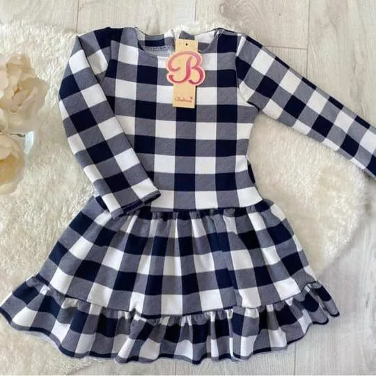 Black and white check cheap frock