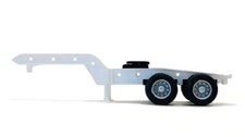 Jeep de 2 ejes para remolque Lowboy de equipo pesado blanco Promotex escala 1/87 HO 5514