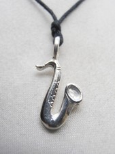 Saxophone: 925 Silver Pendant - Sax Pendant - Musician - Music -