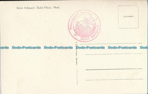 R008383 Dolni Adrspach Skalni Mesto. Hrad. V. Cermak - Picture 2 of 2