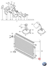Original VOLKSWAGEN 5N0121345J Untereleiste, Wasserkühler Beetle Jetta Neu