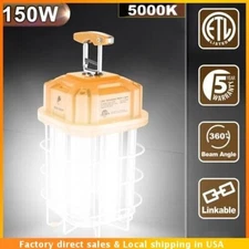 150W LED Temporary Hanging Portable Jobsite Construction Work Light ETL Linkable