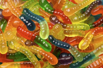 Albanese World's Best 12 Flavor Mini Gummi Worms Fruit Candy (1 POUND BAG)