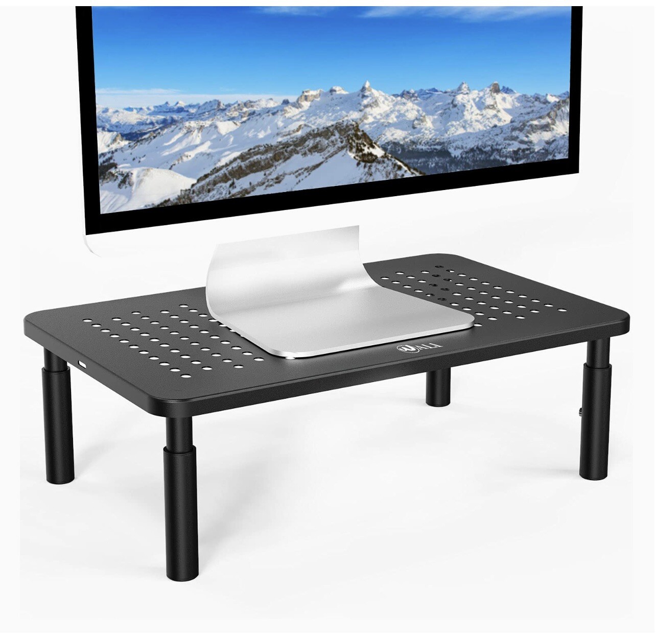 Monitor Stand Riser Adjustable Laptop Holder Adjustable Office Desk Storage Pro-image