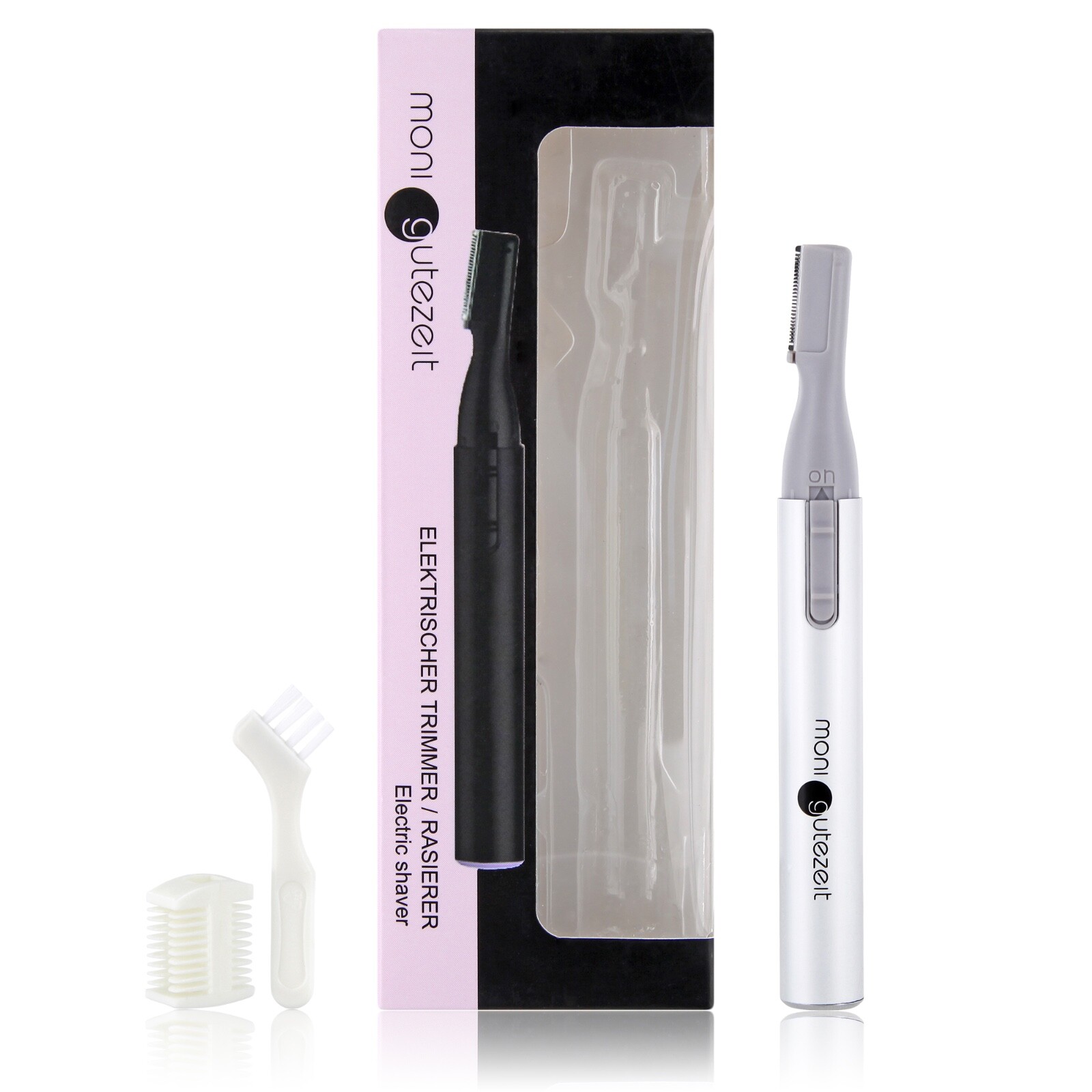 Augenbrauentrimmer Augenbrauenrasierer Augenbrauenformer Trimmer, silber