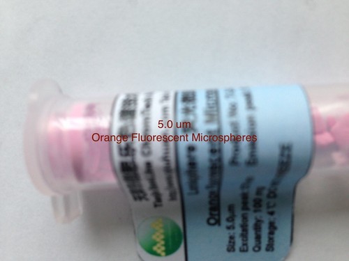 Orange Fluorescent Monodisperse Polystyrene Microspheres Size 1, 2, 5, 10, 15 um - Picture 3 of 12