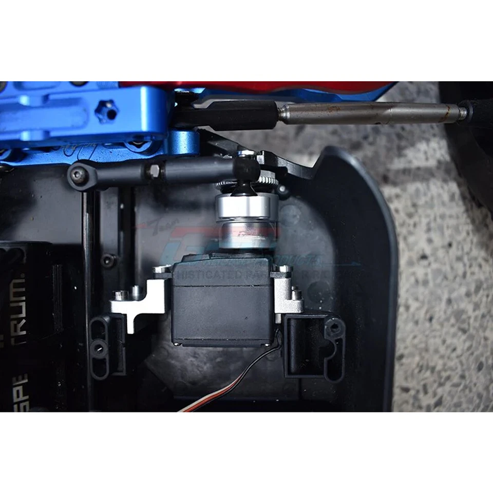 GPM Alum Servo Mount + 25T Servo Horn w/ Built-In Spring Grey 1/5 Kraton/Outcast - Image 2 of 4