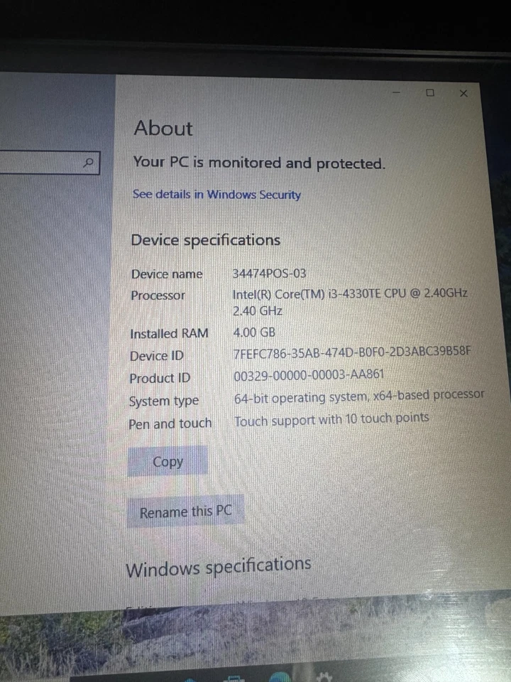PosiFlex XT-5315 POS WITH STAND i3-4330T4Gb 120 GB SSD Win 10 pro - Image 4 of 4