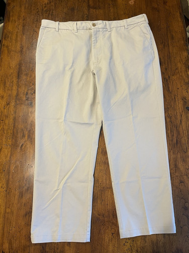 Pantalone Izod chino americano piatto davanti classico kaki grande e alto 44x30 - Foto 1 di 6