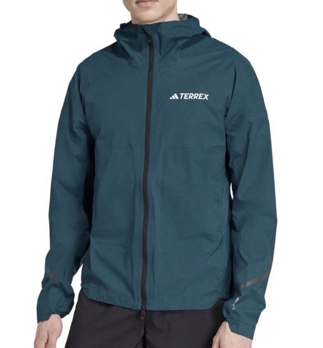 Adidas Terrex Xpr Light Rain Jacket Parka Climaproof Zip Up Green