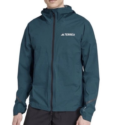 Adidas Terrex Xpr Light Rain Jacket Parka Climaproof Zip Up Green