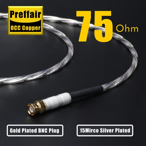 Cavo coassiale Preffair BNC75 110Ohm placcato argento OCC per segnale audio video professionale - Foto 28 di 44