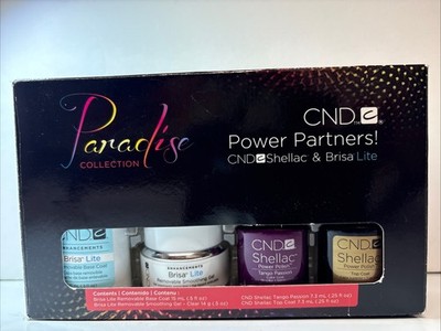CND Power Partners Pack PARADISE -  Shellac Tango Passion,Top & Brisa Lite