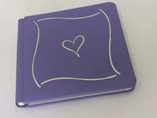 Creative Memories 7x7 Purple Silver Heart Triumph Album 12 Sheets/24 Pages 