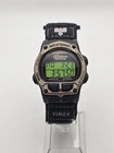 1998 Timex Ironman Triathlon Watch Men 40mm Black Desert Sand Digital 50 Lap 👀