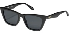 Quay Polarized Call The Shots Women's Cat-Eye Sunglasses - NO NS 1288 BLKSMKP