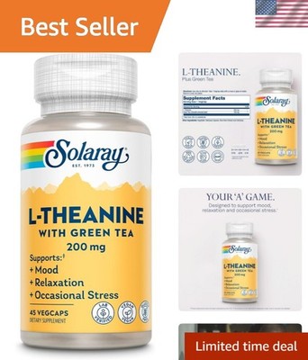 L-Theanine 200mg with Green Tea - Healthy Mood, Relaxation and Occasional Str...