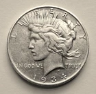 1934-D  Peace Silver Dollar.
