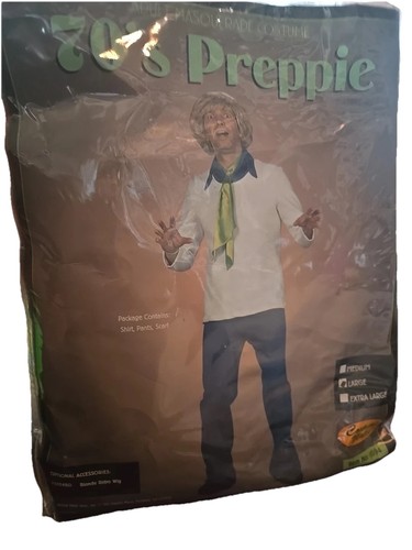 Fred Scooby-Doo Size XL Mens 70’s Cosplay Halloween Costume Preppie Adult New at eBay