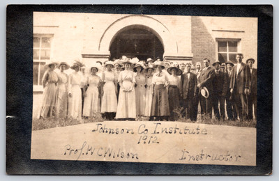 Postcard RPPC  Johnson Co Institute 1912 Prof W C Wilson Instructor Tennessee